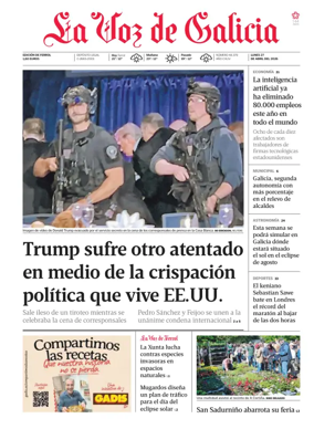Cover of La Voz de Galicia (Ferrol)