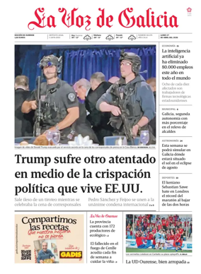 Cover of La Voz de Galicia (Ourense)