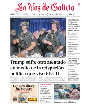 Cover of La Voz de Galicia (Pontevedra)