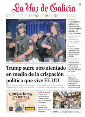 Cover of La Voz de Galicia (Santiago)