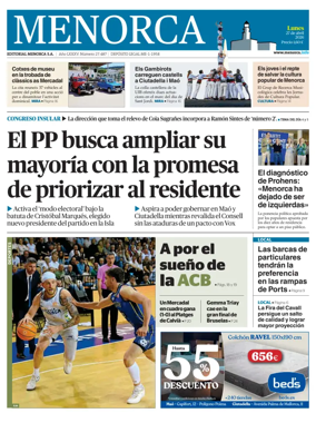 Cover of Menorca Diario Insular