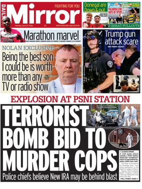 Cover of Daily Mirror (Northern Ireland)