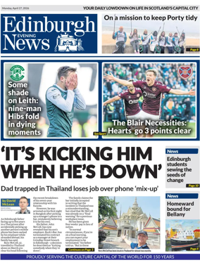 Cover of Edinburgh Evening News
