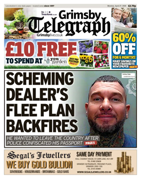 Cover of Grimsby Telegraph