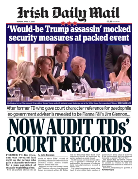 Cover of Irish Daily Mail