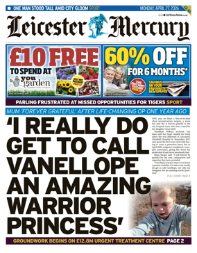 Cover of Leicester Mercury