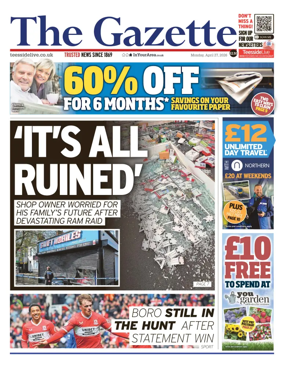 Cover of Teesside Evening Gazette