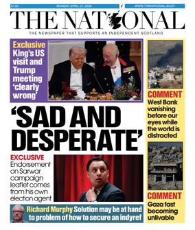 Cover of The National (Scotland)