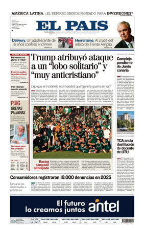 Cover of El Pais (Uruguay)