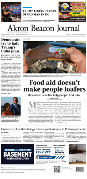 Cover of Akron Beacon Journal