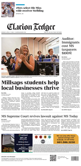 Cover of Clarion Ledger