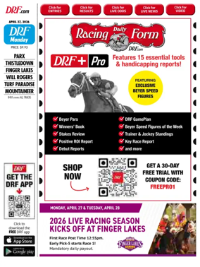 Cover of Daily Racing Form National Digital Edition