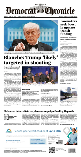 Cover of Democrat and Chronicle