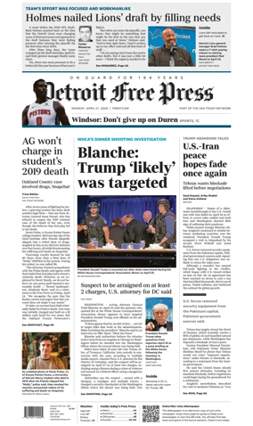 Cover of Detroit Free Press