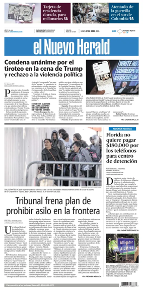 Cover of El Nuevo Herald