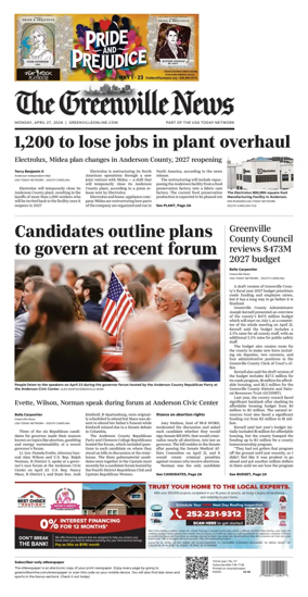 Cover of The Greenville News