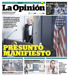 Cover of La Opinion