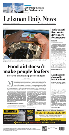 Cover of Lebanon Daily News