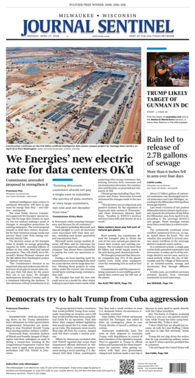 Cover of Milwaukee Journal Sentinel