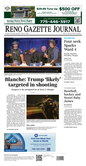 Cover of Reno Gazette Journal