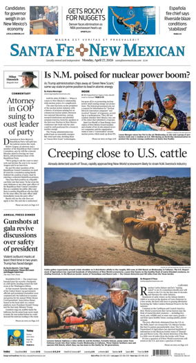 Cover of Santa Fe New Mexican