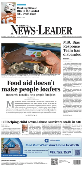 Cover of Springfield News-Leader