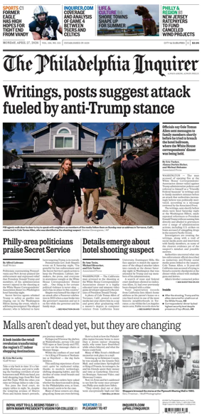 Cover of The Philadelphia Inquirer (South Jersey edition)