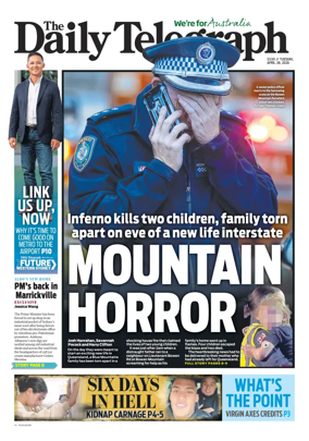 Cover of The Daily Telegraph (Sydney)