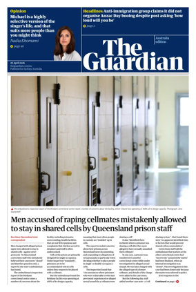 Cover of The Guardian Australia
