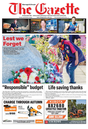 Cover of Warragul & Drouin Gazette