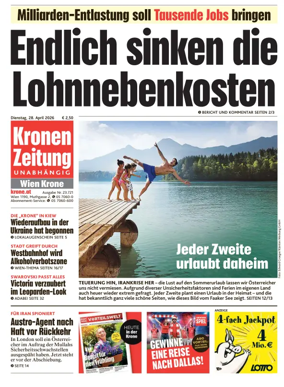 Cover of Kronen Zeitung