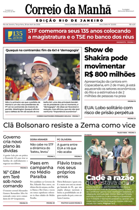 Cover of Jornal Correio da Manha