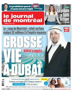 Cover of Le Journal de Montreal