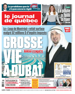 Cover of Le Journal de Quebec