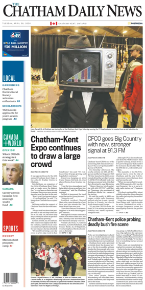 Cover of The Chatham Daily News