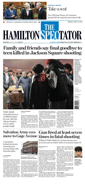 Cover of The Hamilton Spectator