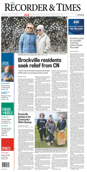 Cover of The Recorder & Times (Brockville)