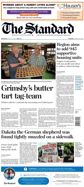 Cover of The Standard (St. Catharines)