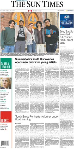 Cover of The Sun Times (Owen Sound)