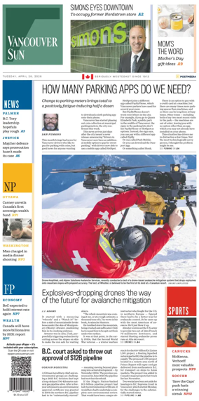 Cover of Vancouver Sun