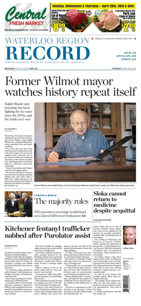Cover of Waterloo Region Record