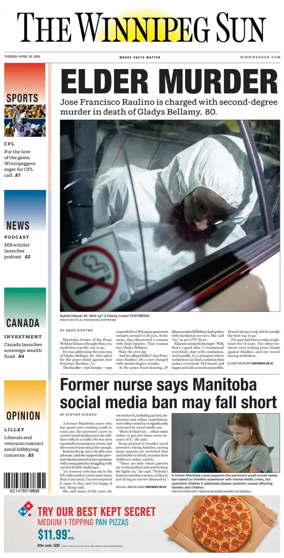 Cover of Winnipeg Sun