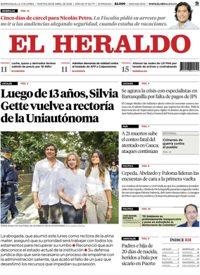 Cover of El Heraldo (Colombia)