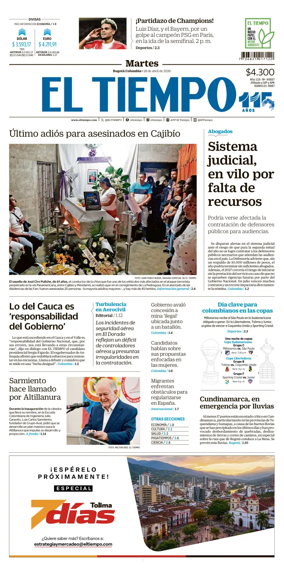 Cover of El Tiempo (Bogota)