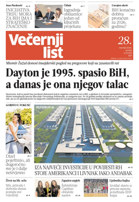Cover of Vecernji list BiH