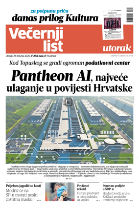 Cover of Vecernji list - Hrvatska
