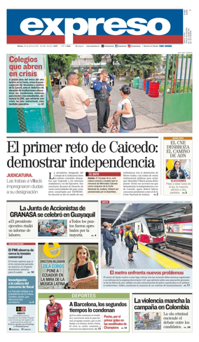 Cover of Diario Expreso