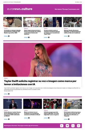 Cover of Euronews Culture and Sport (Spanish) Compiled Edition