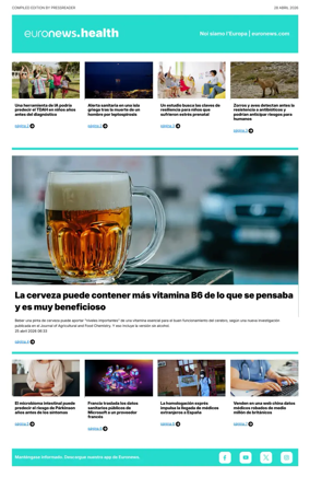 Cover of Euronews Health (Spanish) Compiled Edition
