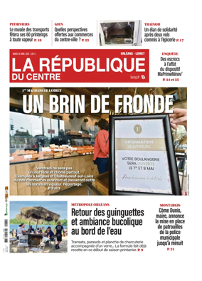 Cover of La Republique du Centre (Orleans - Loiret))